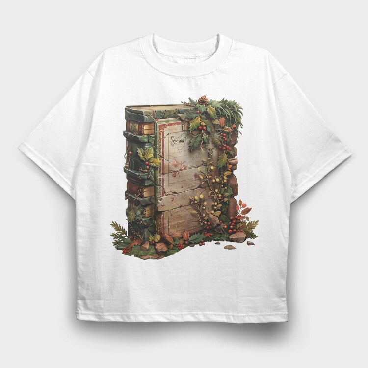 Book Holly Christmas, Tricou Oversize Barbati (Unisex)