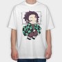 Demon Slayer Pillow 4, Tricou Oversize Barbati (Unisex)