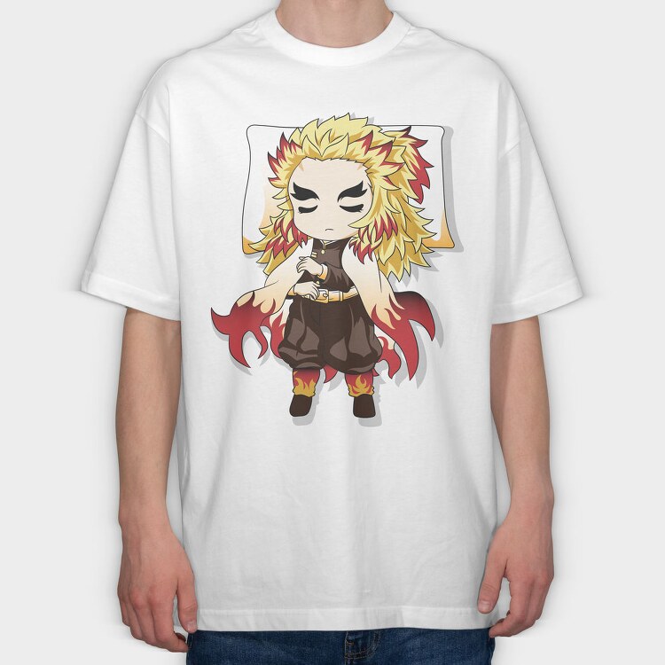 Demon Slayer Pillow 2, Tricou Oversize Barbati (Unisex)
