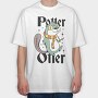 Otter Scarfed Night Stroll, Tricou Oversize Barbati (Unisex)