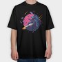 Space Rocket Escape, Tricou Oversize Barbati (Unisex)