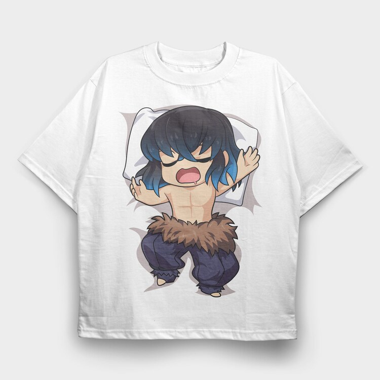 Demon Slayer Pillow 7, Tricou Oversize Barbati (Unisex)