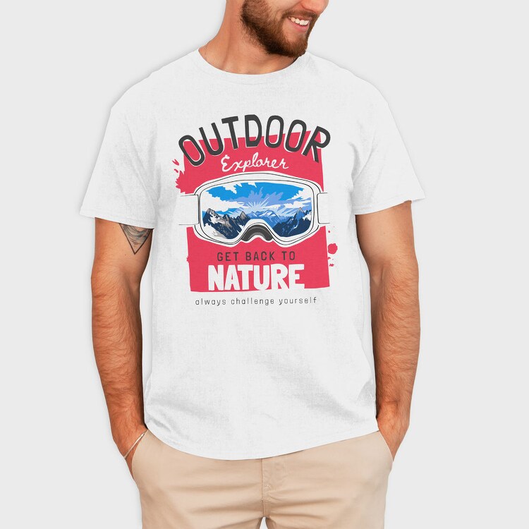 Outdoor Explorer Goggles, Tricou Barbati (Unisex)