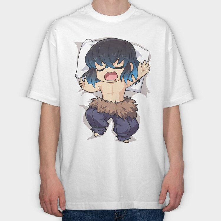 Demon Slayer Pillow 7, Tricou Oversize Barbati (Unisex)