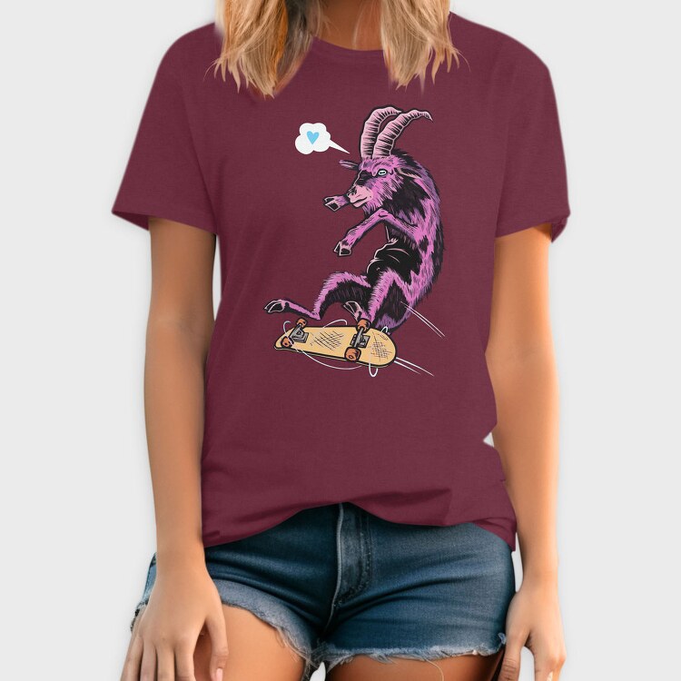 Skate Goat Love, Tricou Barbati (Unisex)