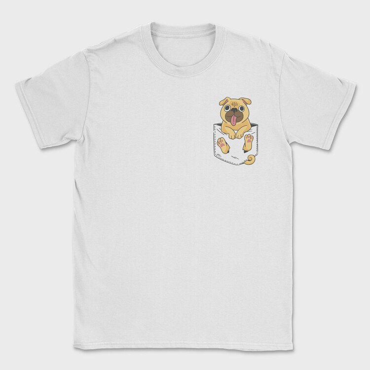 Pug in Pocket, Tricou Barbati (Unisex)