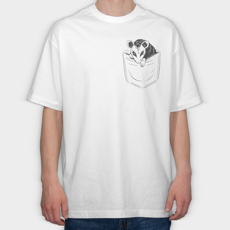 Possum Pocket, Tricou Oversize Barbati (Unisex)