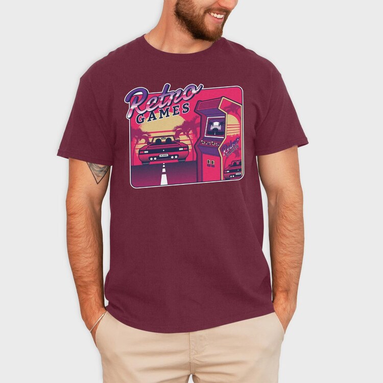Retro Games, Tricou Barbati (Unisex)