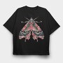 Boho Moth Clipart, Tricou Oversize Barbati (Unisex)