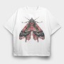 Boho Moth Clipart, Tricou Oversize Barbati (Unisex)