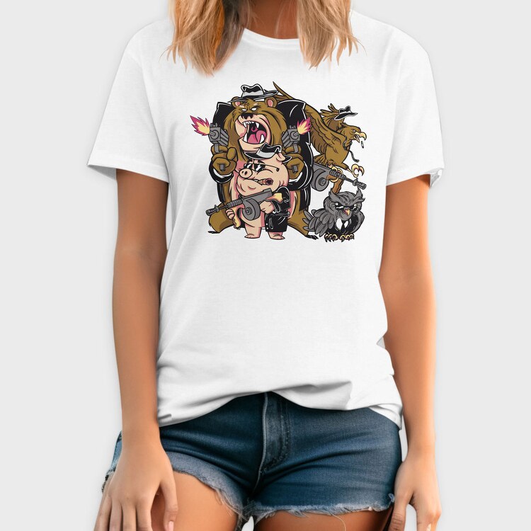 Badass Animal Gangster, Tricou Barbati (Unisex)