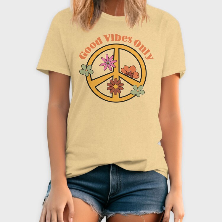 Peace Flower Vibes, Tricou Barbati (Unisex)