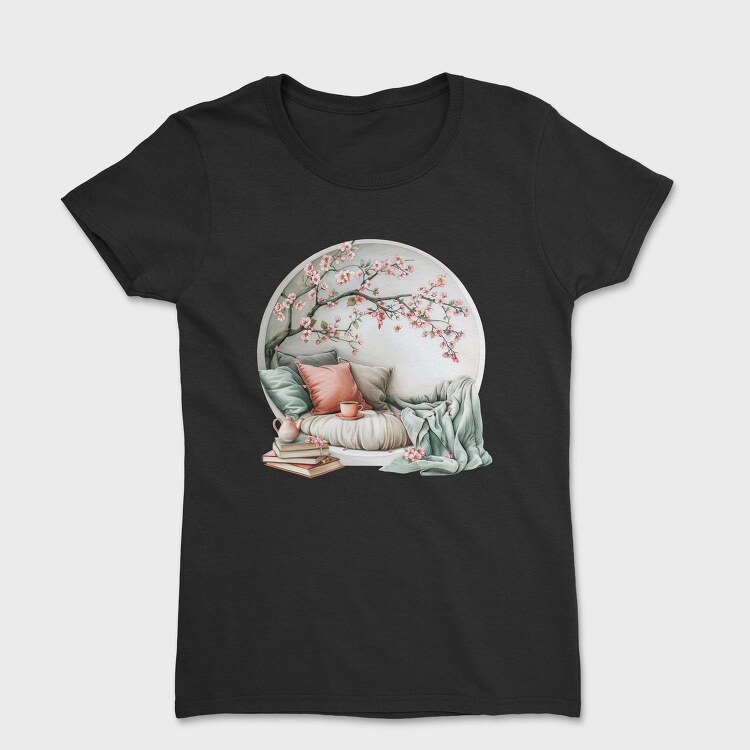 Books Spring Cherry Blossom, Tricou Femei