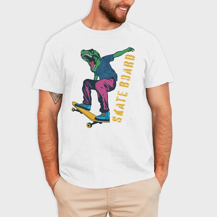 Dino Skate Vibes, Tricou Barbati (Unisex)
