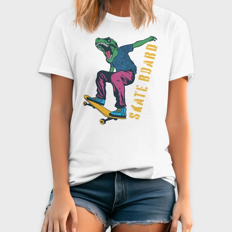 Dino Skate Vibes, Tricou Barbati (Unisex)