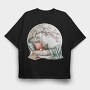Books Spring Cherry Blossom, Tricou Oversize Barbati (Unisex)