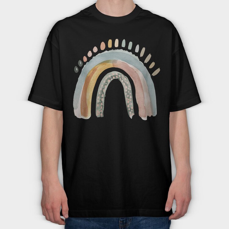 Boho Magic Rainbow, Tricou Oversize Barbati (Unisex)