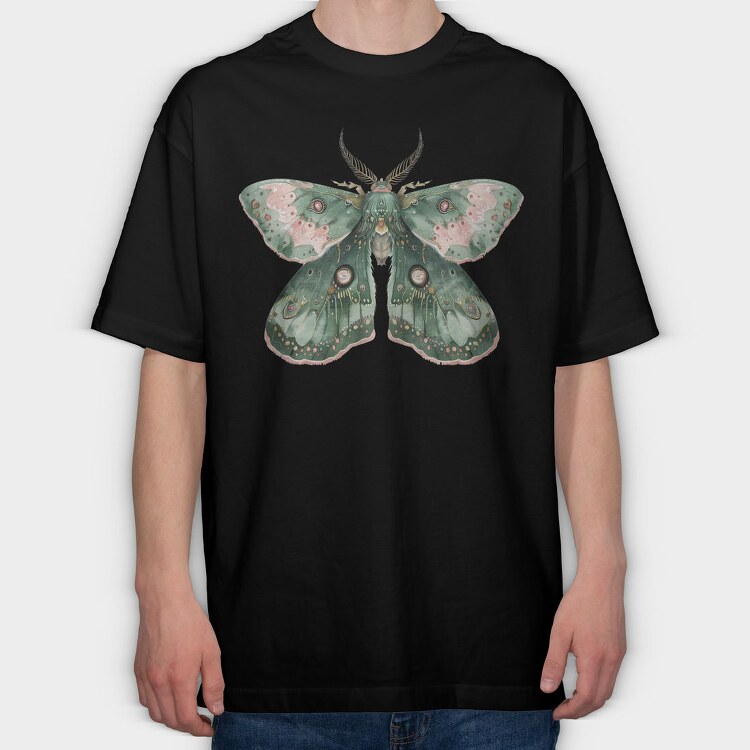 Boho Mystic Moth, Tricou Oversize Barbati (Unisex)