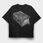 Book Stack Gothic, Tricou Oversize Barbati (Unisex)