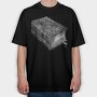 Book Stack Gothic, Tricou Oversize Barbati (Unisex)