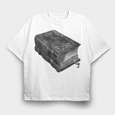 Book Stack Gothic, Tricou Oversize Barbati (Unisex)