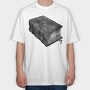 Book Stack Gothic, Tricou Oversize Barbati (Unisex)