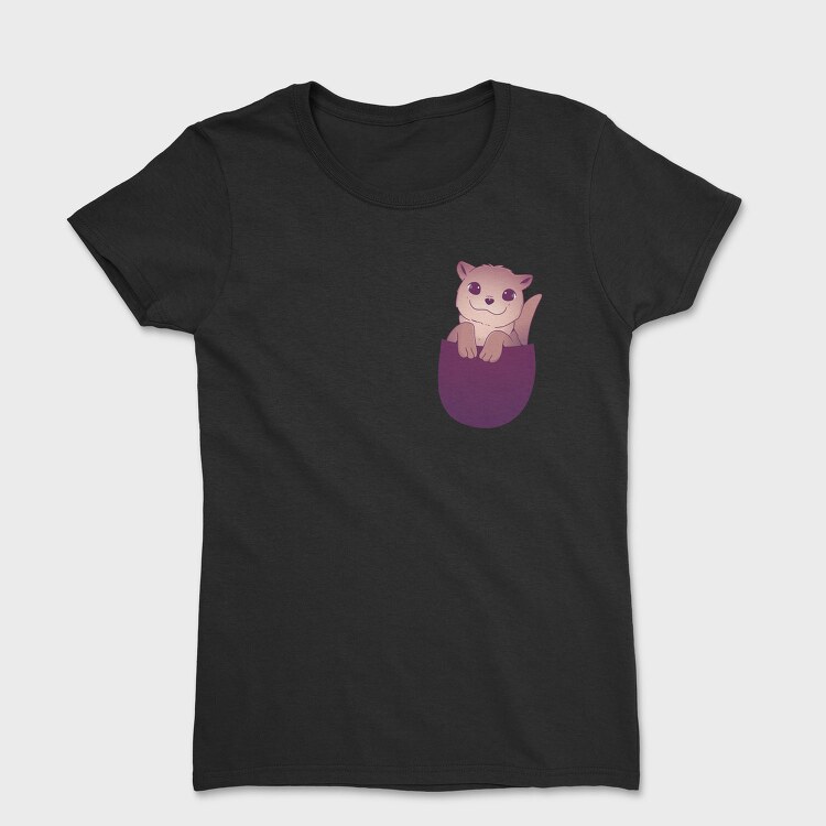 Cute Otter In Pocket, Tricou Femei