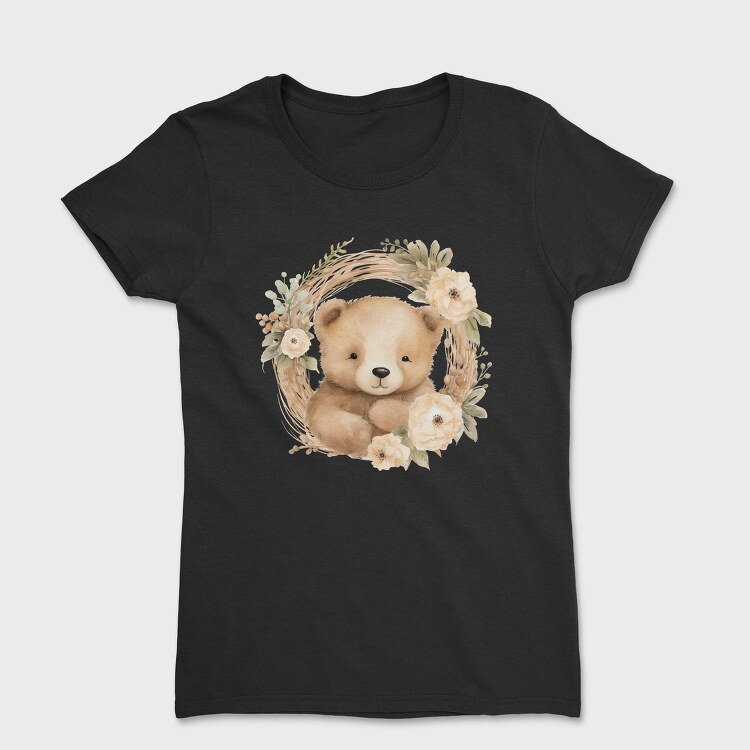 Boho Teddy Flower, Tricou Femei
