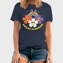 Flower Power Smiley, Tricou Barbati (Unisex)
