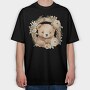 Boho Teddy Flower, Tricou Oversize Barbati (Unisex)