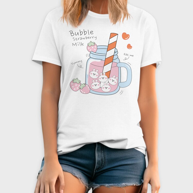 Strawberry Bunny Juice, Tricou Barbati (Unisex)
