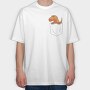 Dino Pocket, Tricou Oversize Barbati (Unisex)