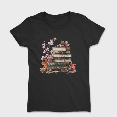 Books Stack Fall, Tricou Femei