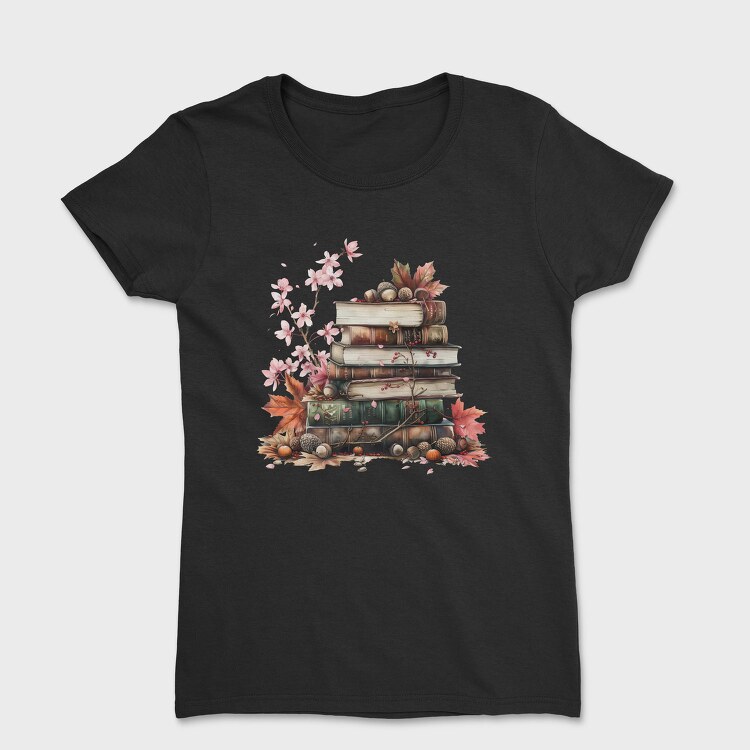 Books Stack Fall, Tricou Femei