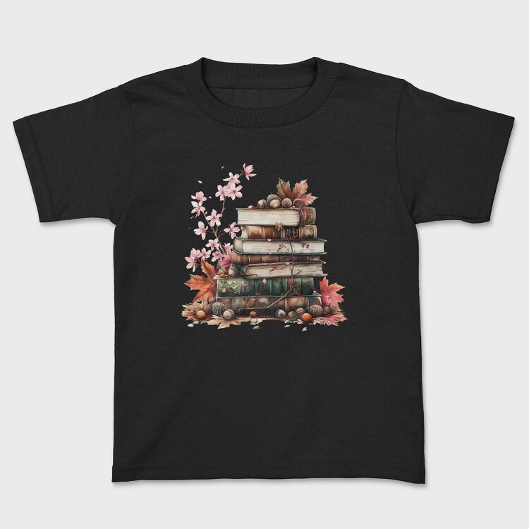 Books Stack Fall, Tricou Copii