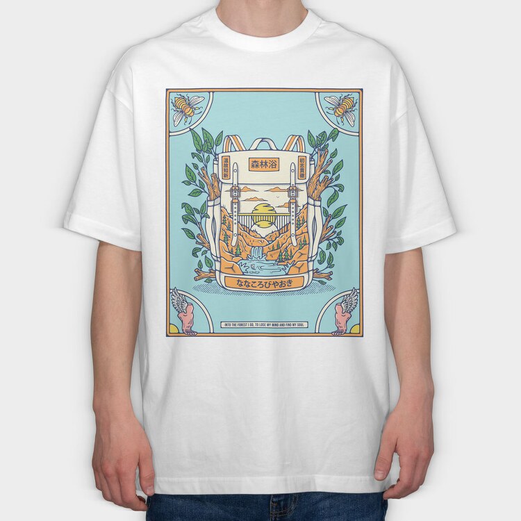 Forest Escape Backpack, Tricou Oversize Barbati (Unisex)