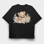 Boho Teddy Flowers, Tricou Oversize Barbati (Unisex)