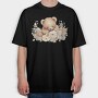 Boho Teddy Flowers, Tricou Oversize Barbati (Unisex)