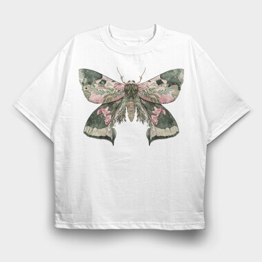 Boho Moon Blossom, Tricou Oversize Barbati (Unisex)