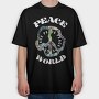 Peace World Vibes, Tricou Oversize Barbati (Unisex)