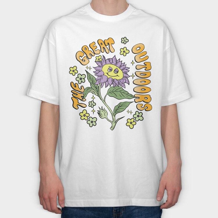 Sunflower Vibes, Tricou Oversize Barbati (Unisex)