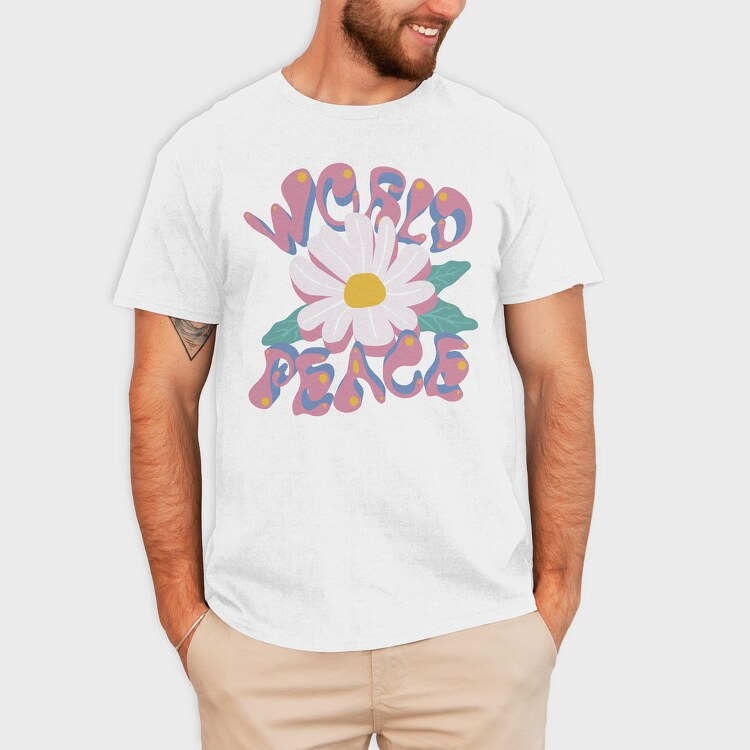 Peaceful Bloom Vibes, Tricou Barbati (Unisex)