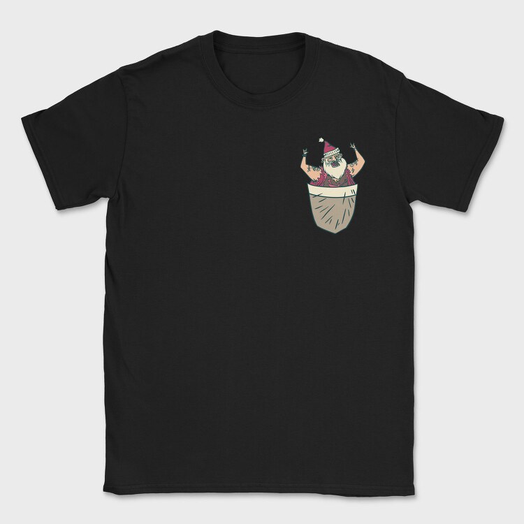 Santa Pocket, Tricou Barbati (Unisex)