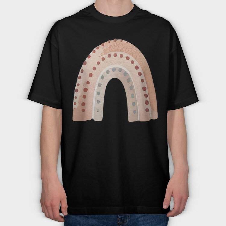 Boho Rainbow Clip, Tricou Oversize Barbati (Unisex)
