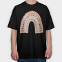 Boho Rainbow Clip, Tricou Oversize Barbati (Unisex)