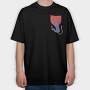 Cat Falling Pocket, Tricou Oversize Barbati (Unisex)
