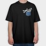 Astronaut Pocket Beer, Tricou Oversize Barbati (Unisex)