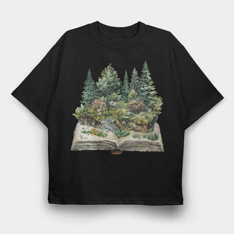 Book World Nature, Tricou Oversize Barbati (Unisex)
