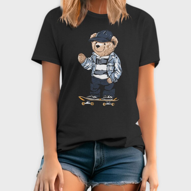 Skateboarding Teddy Bear, Tricou Barbati (Unisex)