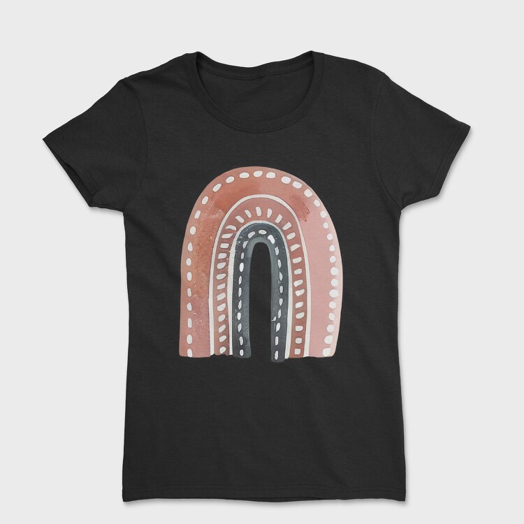 Boho Rainbow Clipart, Tricou Femei